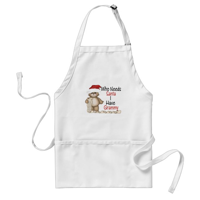 Funny Who Needs Santa Grammy Standard Apron (Front)