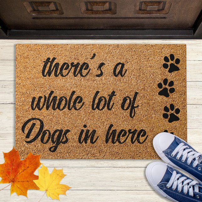 Funny Whole Lot of Dogs in Here Pet Dog Lover  Doormat (Creator Uploaded)