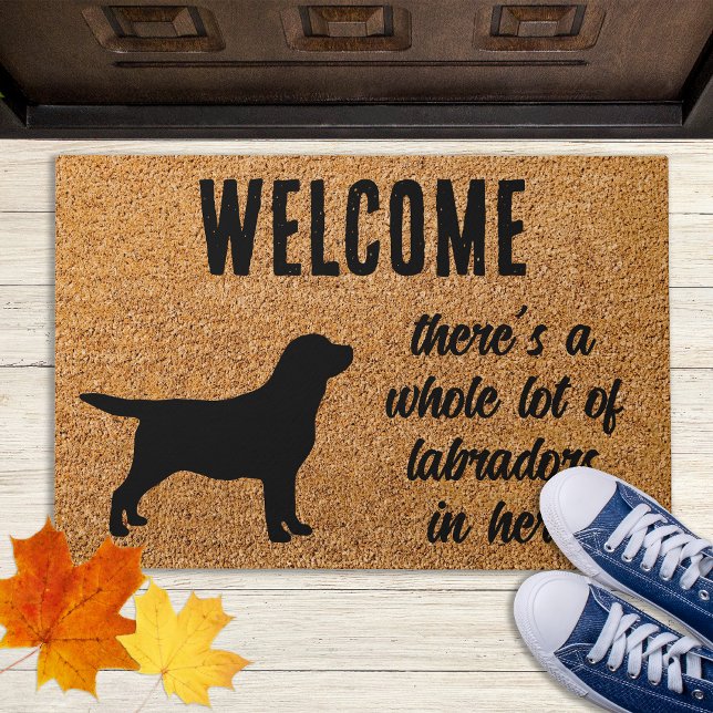 Funny Whole Lot of Labradors Here Pet Dog Lover  Doormat (Creator Uploaded)