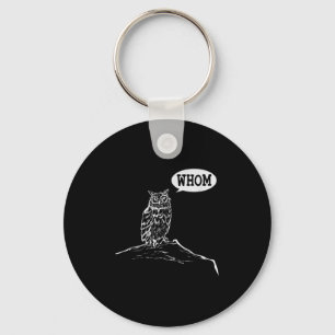 Funny Whom Owl Grammar Englieacher  Key Ring