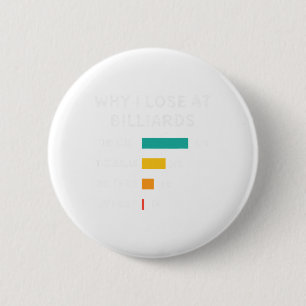 Funny Why I Lose At Billiards Pool And Billiard Pl 6 Cm Round Badge