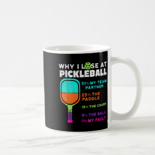 Funny Why I Lose At Pickleball Coffee Mug
