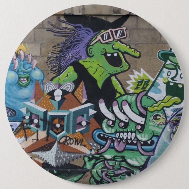 Funny Wicked Green Witch 6 Cm Round Badge (Front)