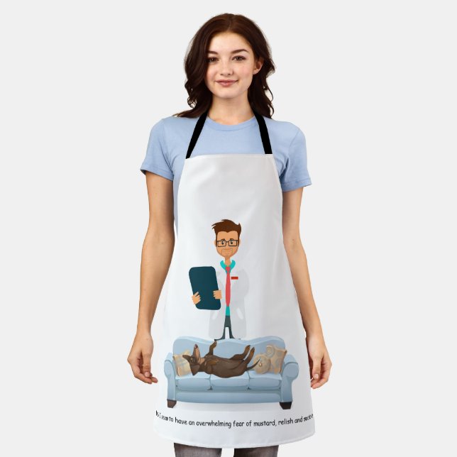 Funny Wiener Dog All-Over Print Apron (Worn)