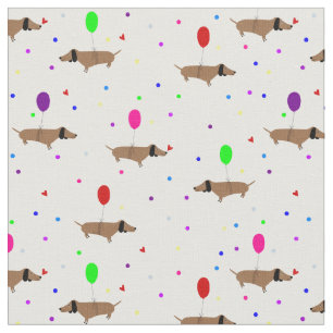 funny wiener dogs dachshund balloons fabric