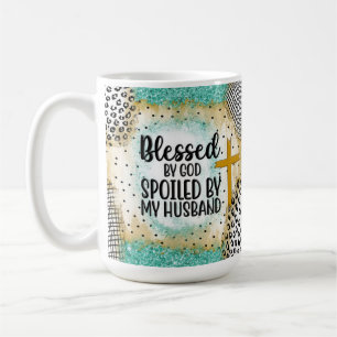 Funny Wife Coffee Mug Gift, Blessed Wife