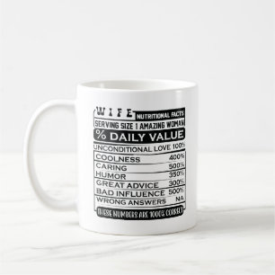 Funny Wife Nutritional Facts Coffee Mug
