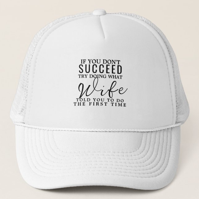 Funny Wife Sayings Gift - Unisex Trucker Party Hat (Front)