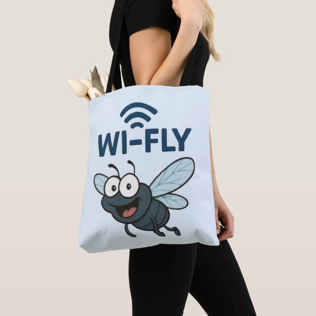 Funny Wifi Tote Bag (Close Up)