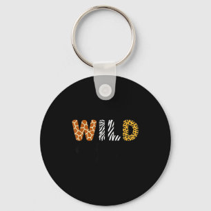 Funny wild about reading book lover animal key ring