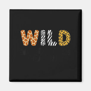 Funny wild about reading book lover animal magnet