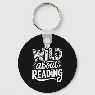 Funny wild about reading key ring