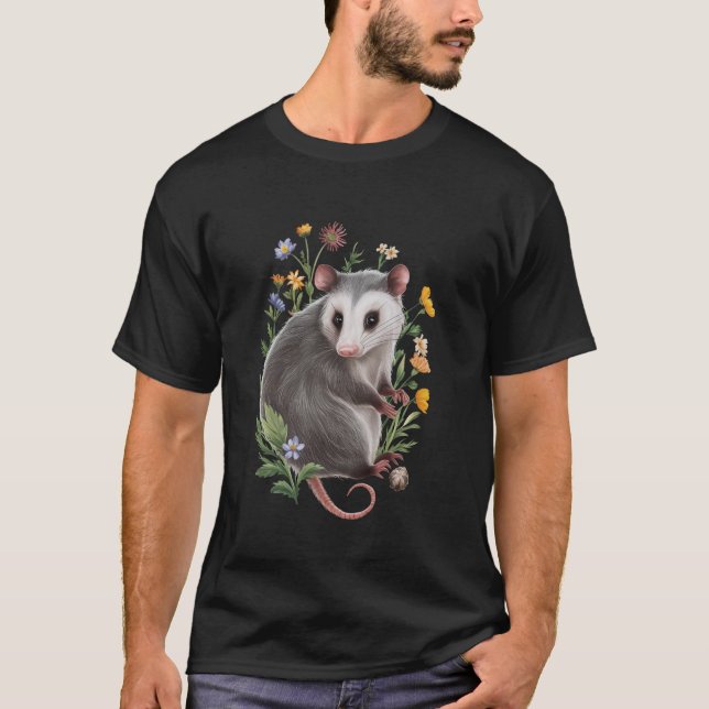 Funny Wildflower Oppossum Animal Possums Adult Kid T-Shirt (Front)