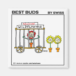 Funny Wildflowers Fridge Magnet