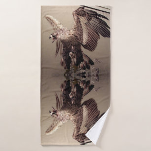 Funny Wildlife Bird Patriotic American Eagle Bath Towel Set