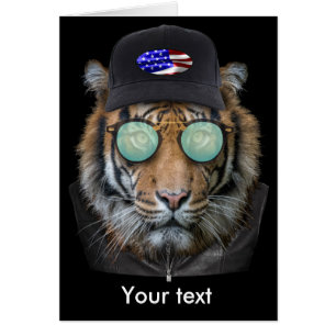 Funny wildlife dressed up Bengal Tiger