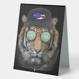 Funny wildlife dressed up Funny Bengal Tiger