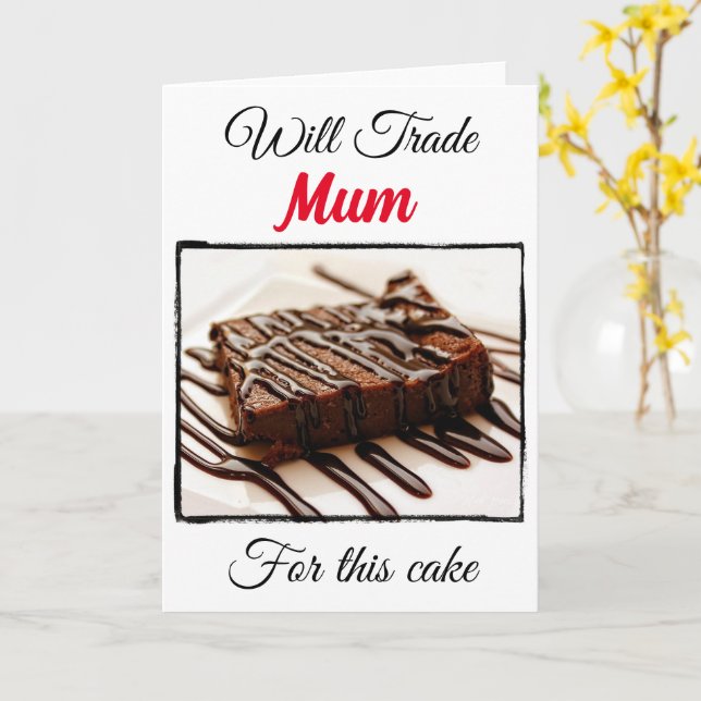 Funny Will Trade For: Mum Card (Yellow Flower)