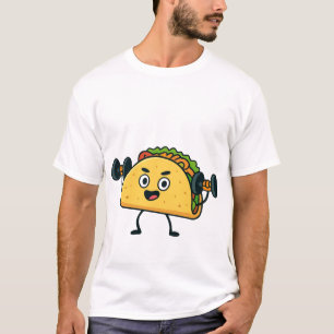Funny Will Workout For Tacos Cartoon T-Shirt