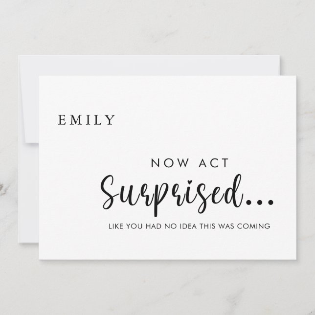 Funny Will you be my Bridesmaid Proposal Card (Front)