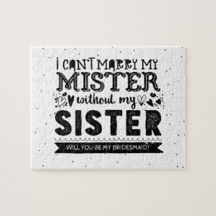 Funny Will You Be My Bridesmaid Proposal Jigsaw Puzzle