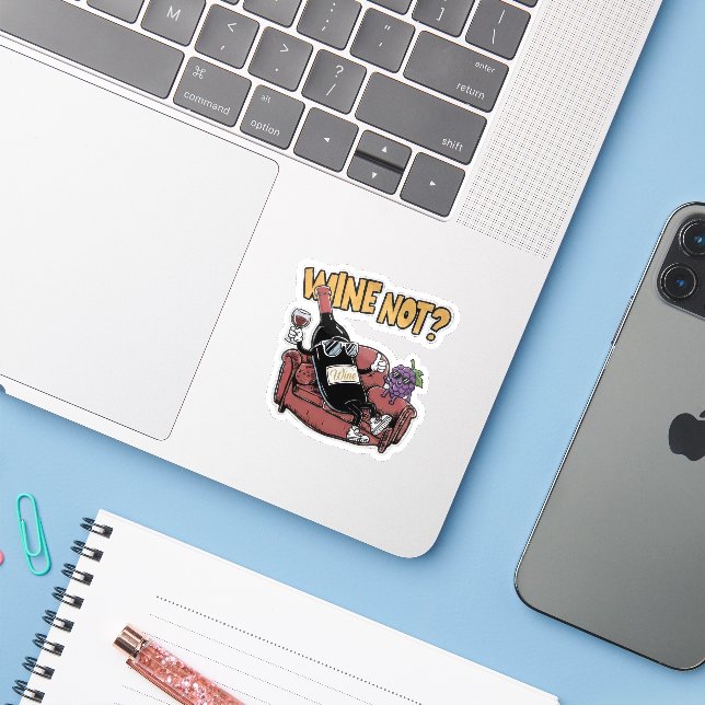 Funny Wine and Grapes (Laptop w/ iPhone)