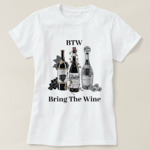 Funny Wine Bottles White T-Shirt