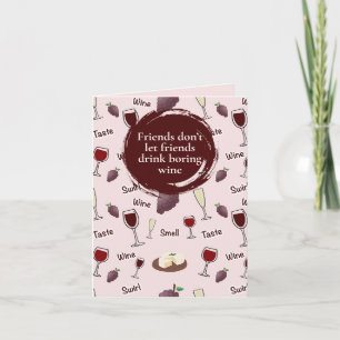 Funny Wine Card for Friends