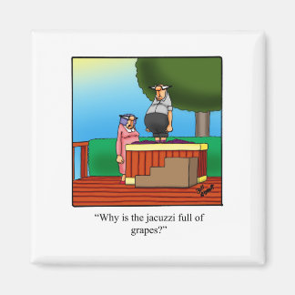 Funny Wine Cartoon Gift! Magnet