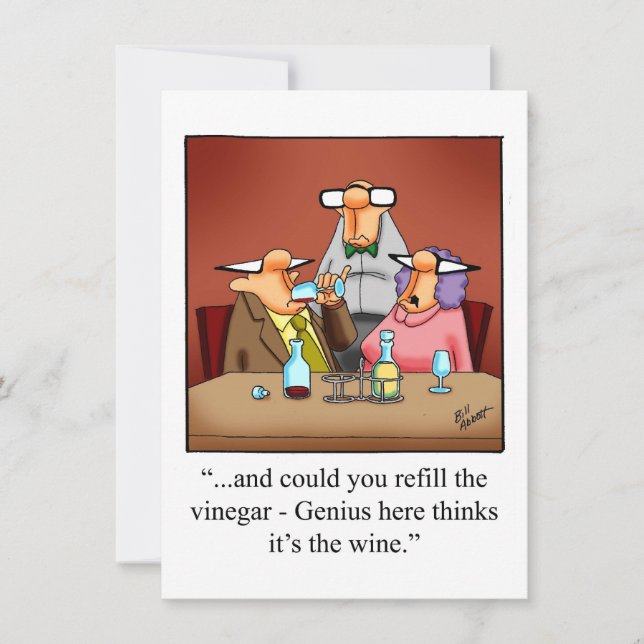 Funny Wine & Dinner Party Invitations (Front)