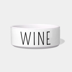 Funny Wine Dog Bowl