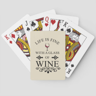 Funny wine drinker quote playing cards