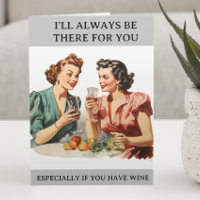 Funny Wine Friends Humour Retro Housewife