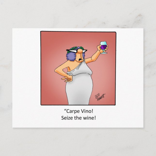 Funny Wine Gift! Postcard (Front)