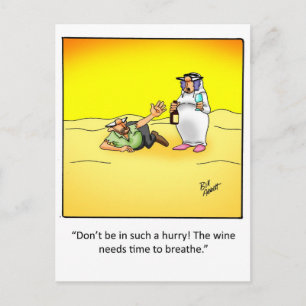 Funny Wine Gift! Postcard