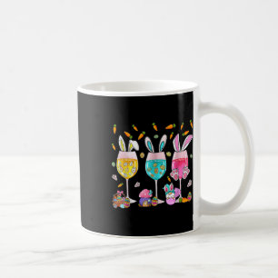 Funny Wine Gles Bunny With Egg Basket Spring Easte Coffee Mug