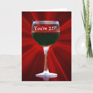Funny Wine Happy 21st Birthday Card