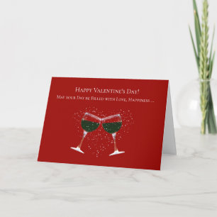 Funny Wine Happy Valentine's Day Holiday Card