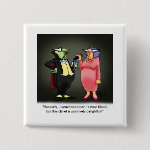 Funny Wine Humour Button
