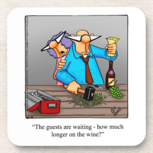 Funny Wine Humour Coaster Set