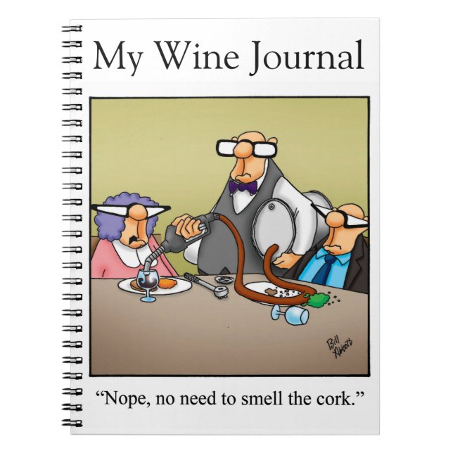 Funny Wine Humour Journal Gift (Front)