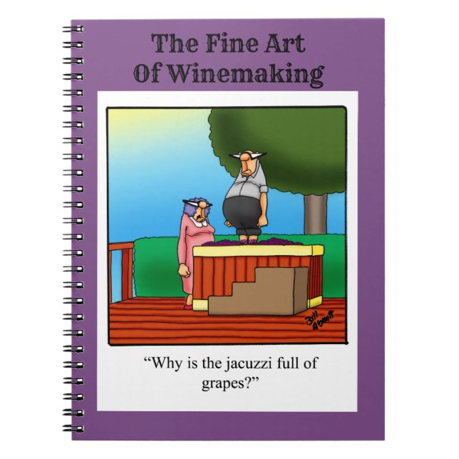 Funny Wine Humour Notebook (Front)