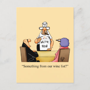 Funny Wine Humour Postcard 