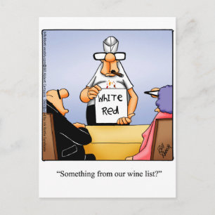 Funny Wine Humour Postcard