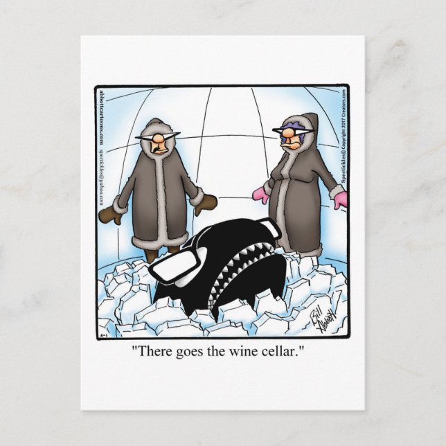Funny Wine Humour Postcard (Front)