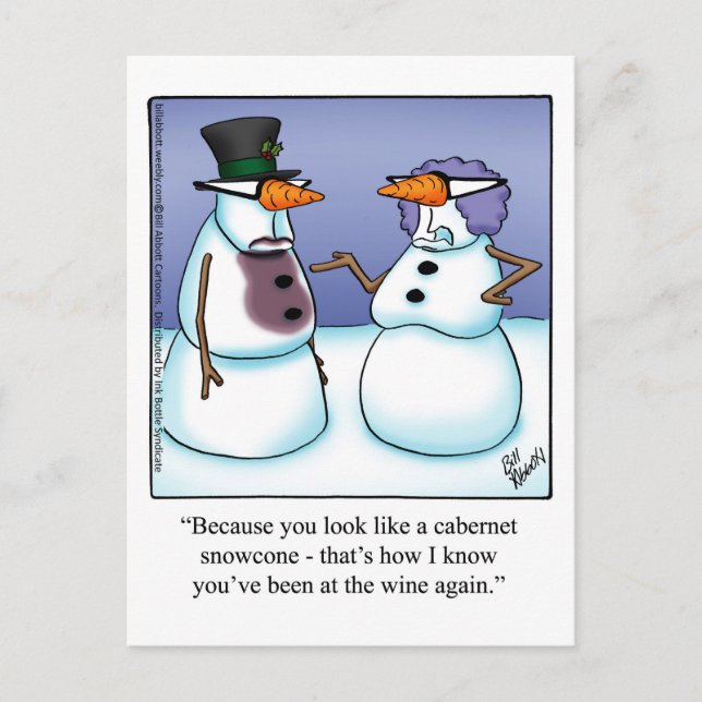 Funny Wine Humour Postcard (Front)