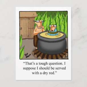 Funny Wine Humour Postcard "Spectickles"