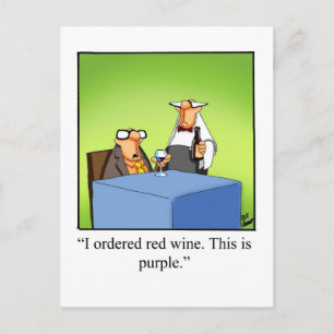 Funny Wine Humour Postcard "Spectickles"