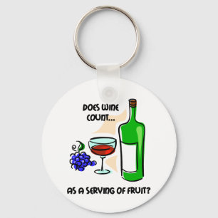 Funny wine humour saying key ring
