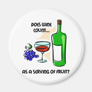 Funny wine humour saying magnet